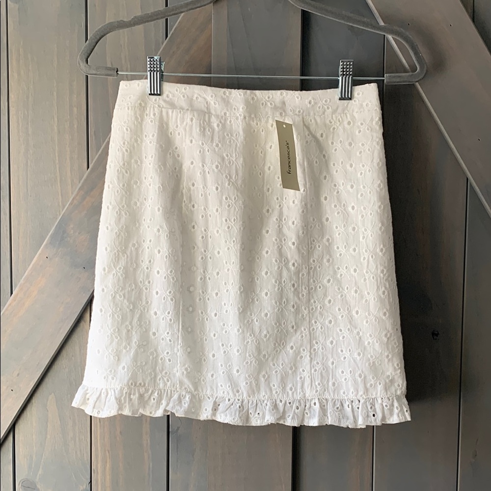 Francesca’s Mi Ami White Eyelet Skirt